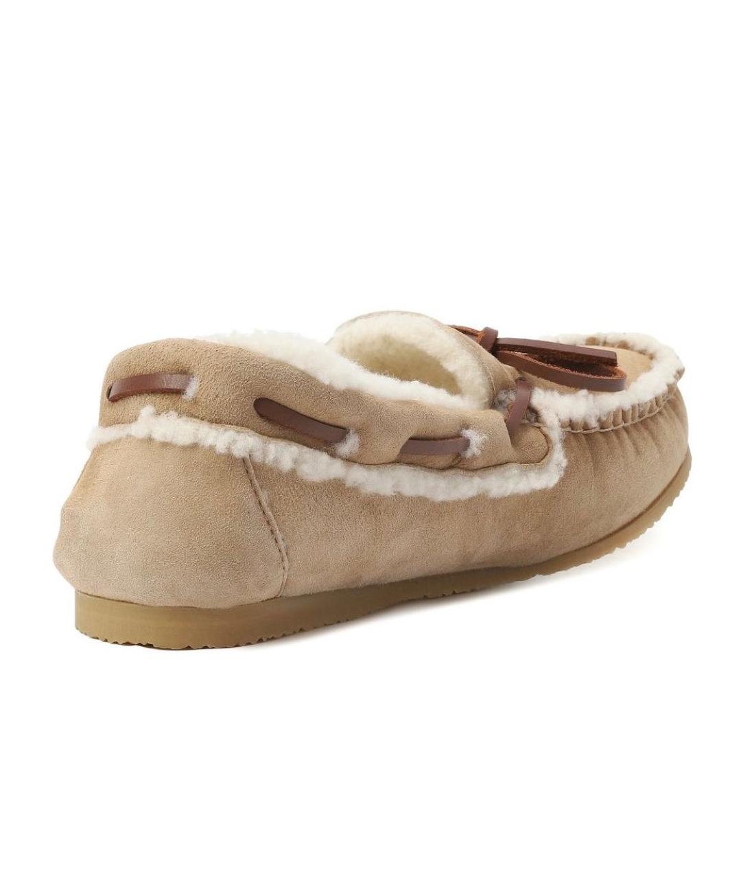 MIU MIU Бежевые замшевые мокасины, фото 4