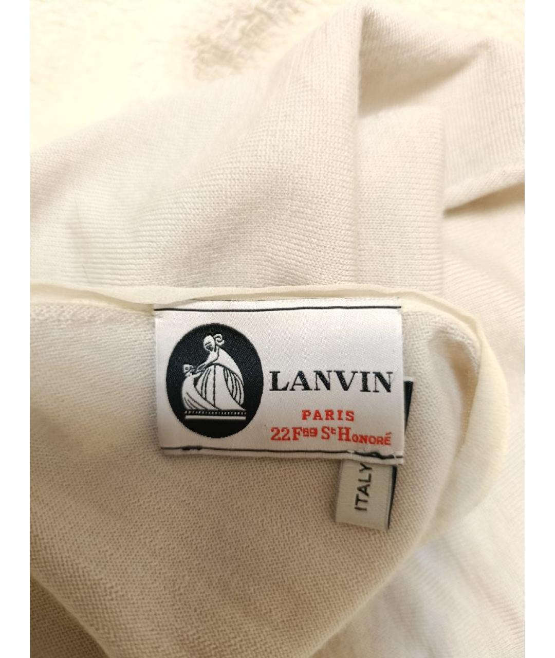 LANVIN Бежевый шерстяной джемпер / свитер, фото 3