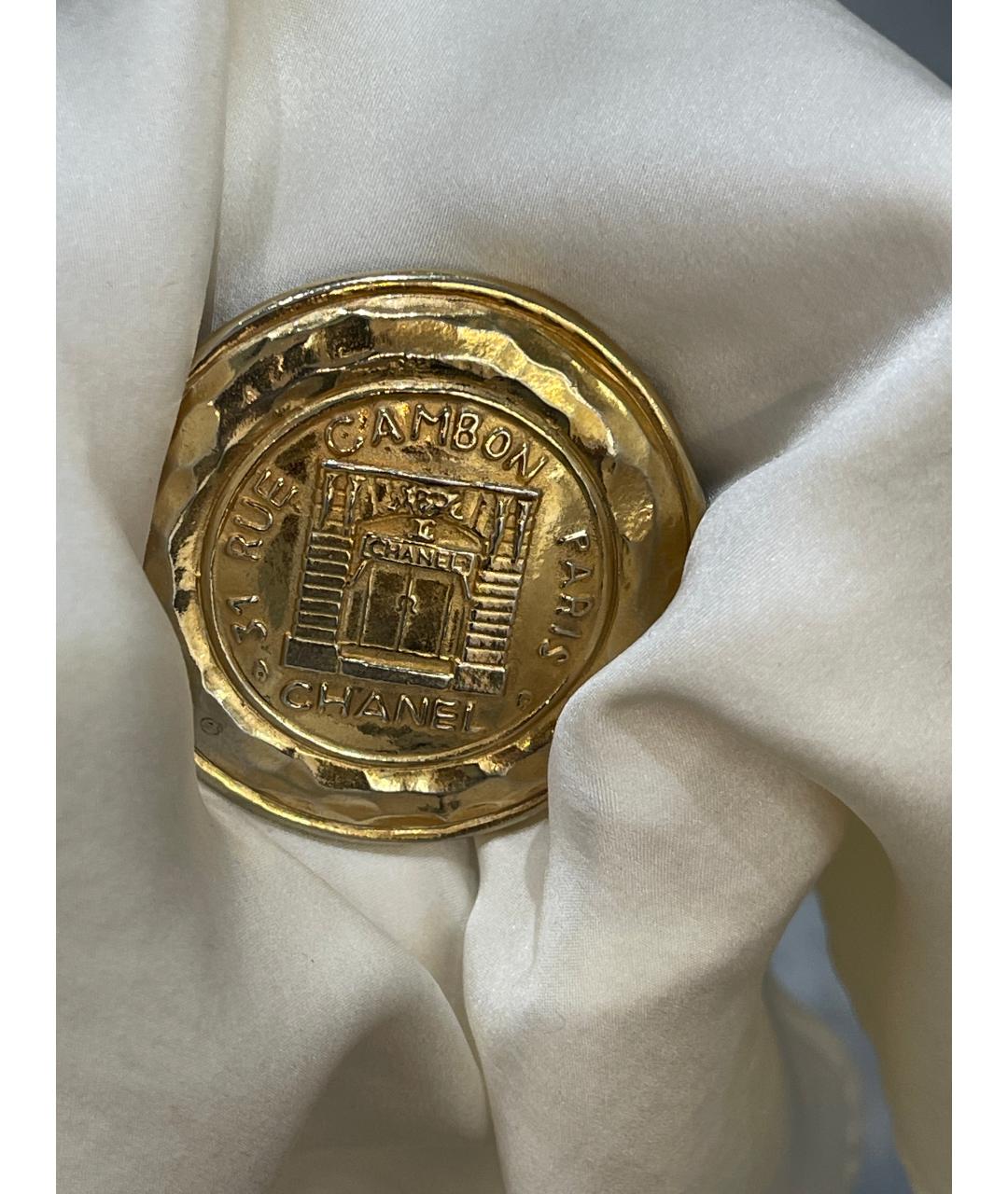 CHANEL Золотая металлическая булавка / брошь, фото 7