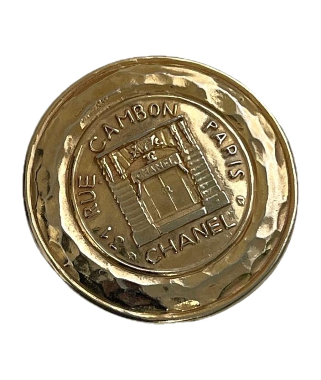 CHANEL Золотая металлическая булавка / брошь, фото 1