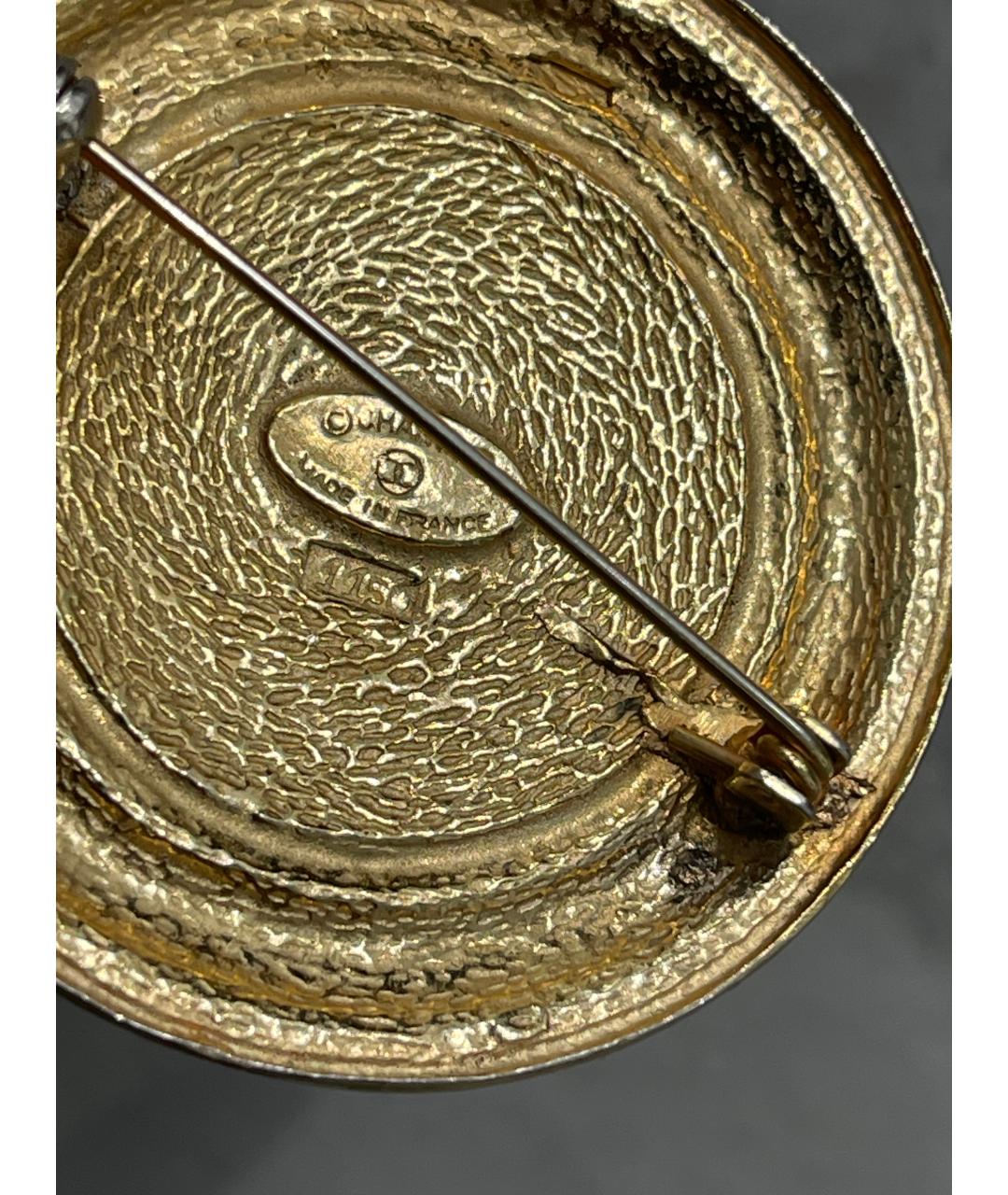 CHANEL Золотая металлическая булавка / брошь, фото 8