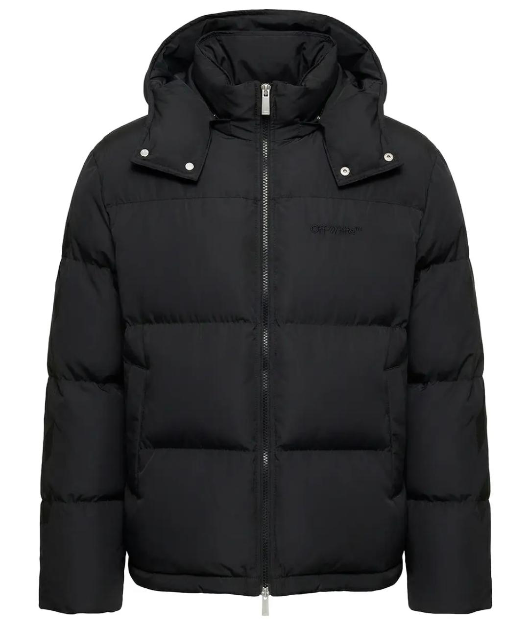 OFF-WHITE Черный полиамидовый пуховик, фото 1