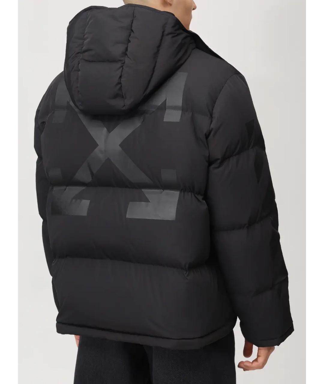 OFF-WHITE Черный полиамидовый пуховик, фото 3