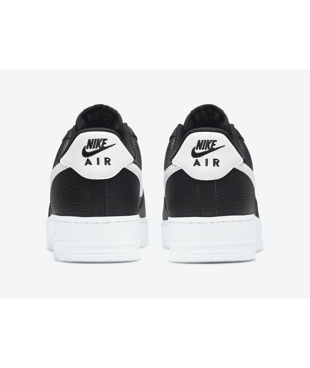 NIKE Черные кожаные низкие кроссовки / кеды, фото 4