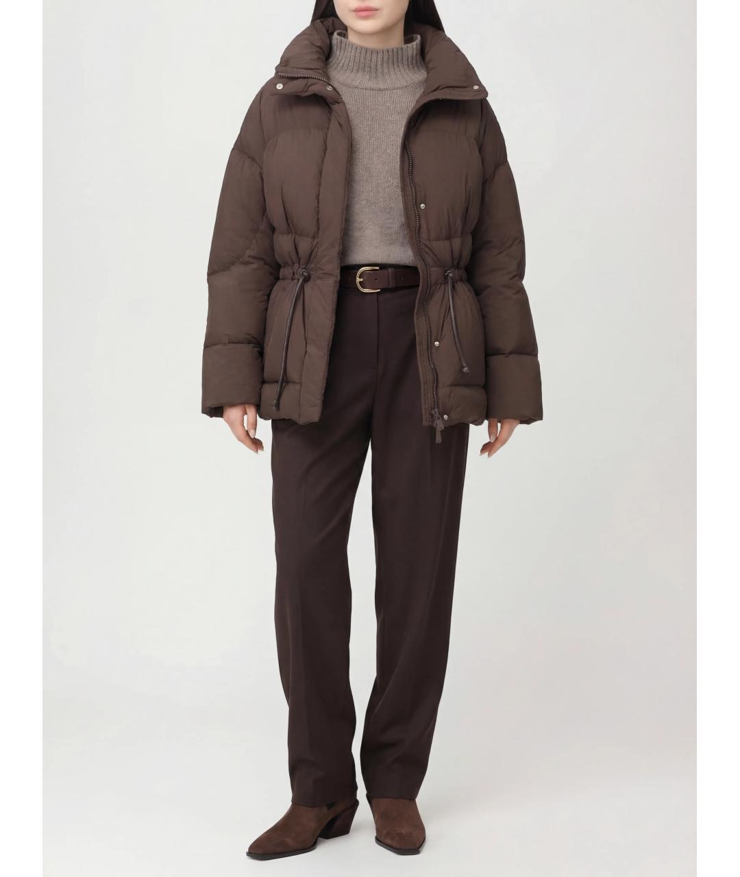 BACON Коричневый полиамидовый пуховик, фото 3