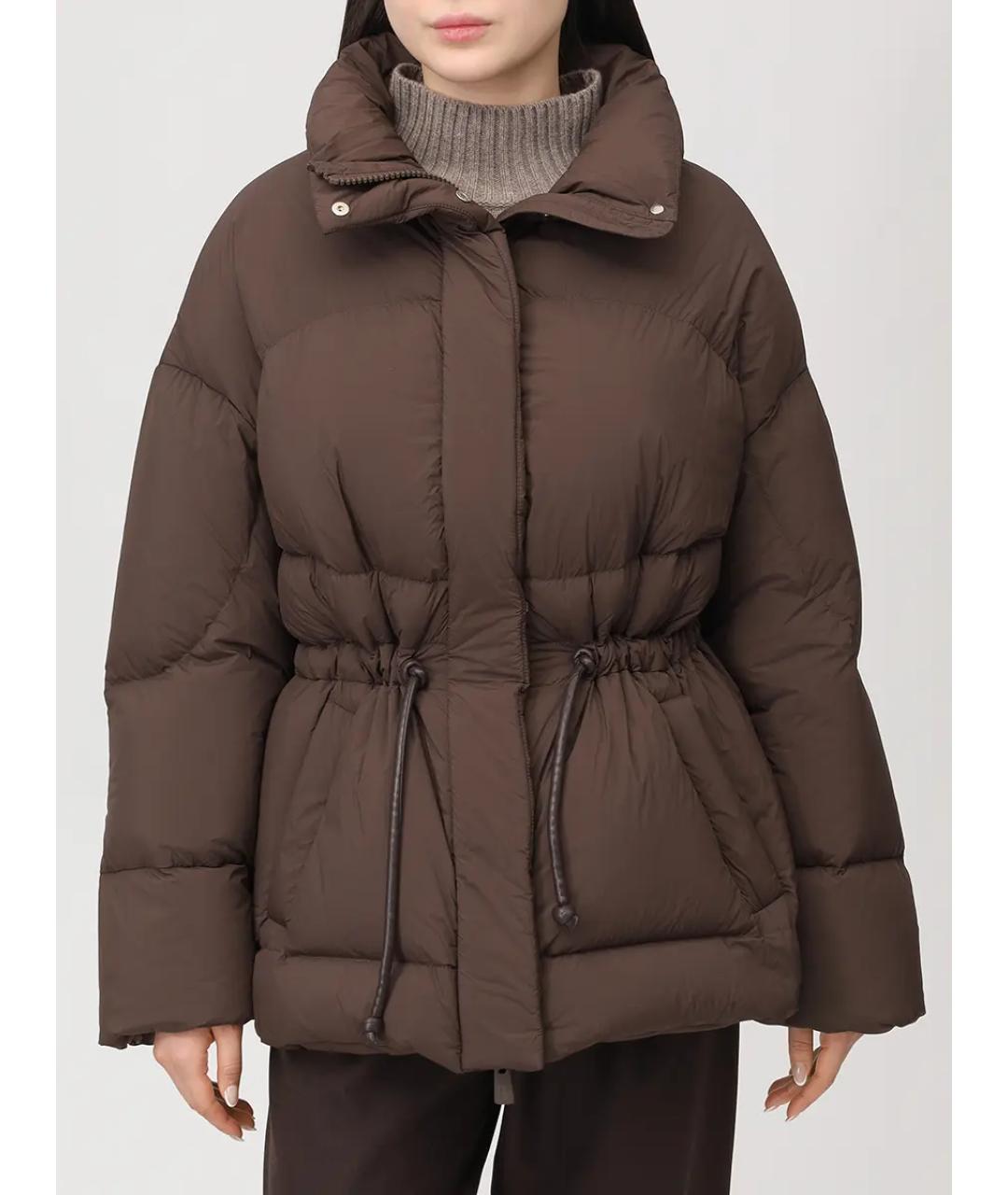 BACON Коричневый полиамидовый пуховик, фото 4
