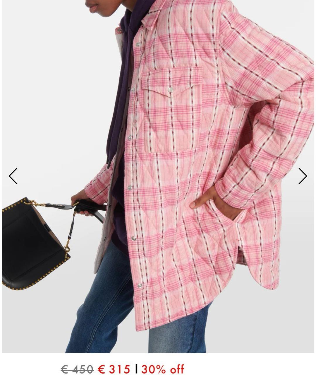 ISABEL MARANT ETOILE Розовая хлопковая куртка, фото 7