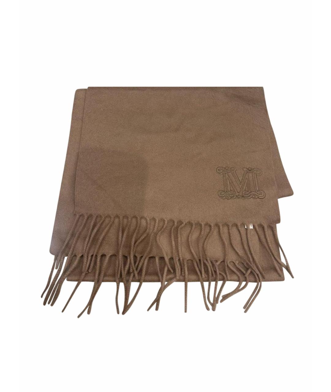 MAX MARA Бежевый кашемировый шарф, фото 1