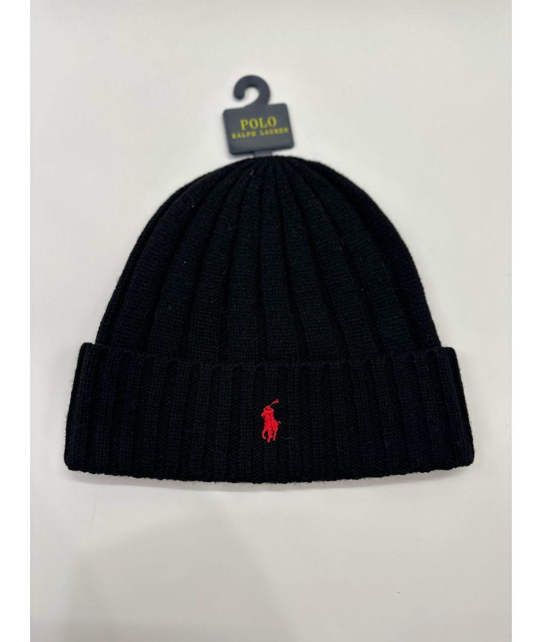 POLO RALPH LAUREN Черная шерстяная шапка, фото 6