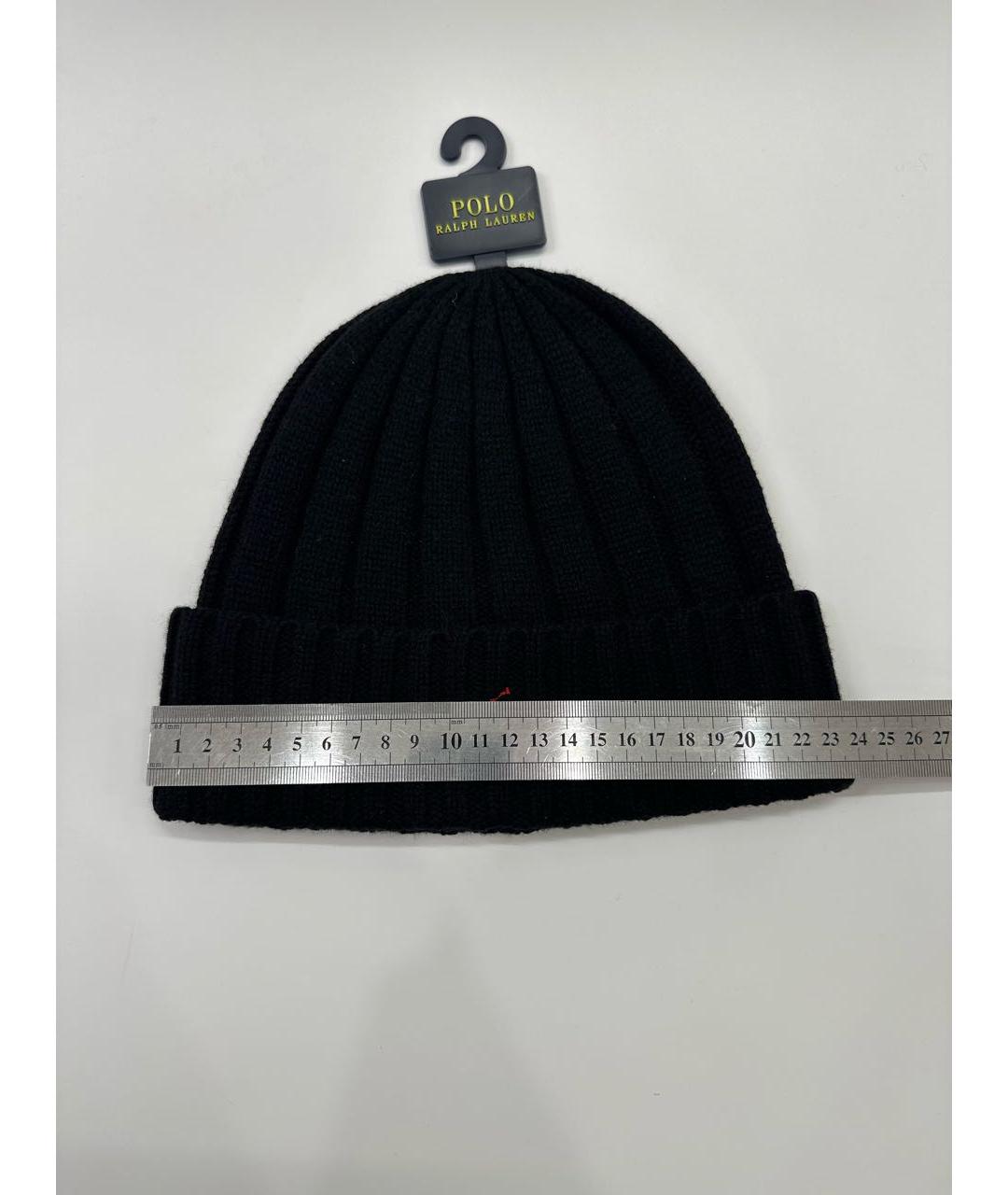 POLO RALPH LAUREN Черная шерстяная шапка, фото 5