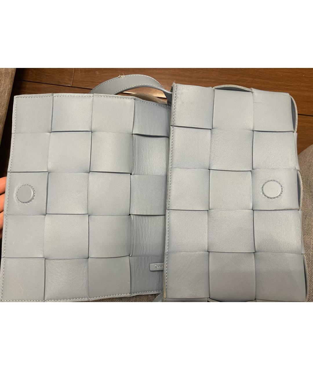 BOTTEGA VENETA Голубая кожаная сумка через плечо, фото 2