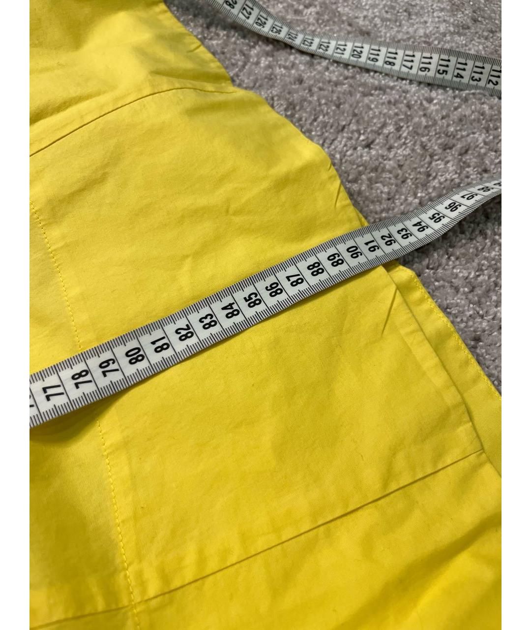 DKNY Желтое хлопковое повседневное платье, фото 4