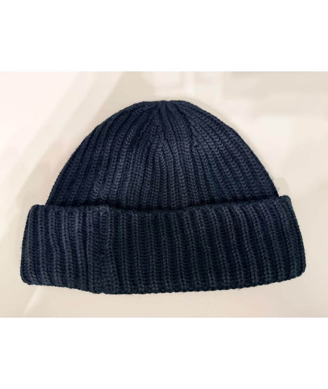 EMPORIO ARMANI Черная шерстяная шапка, фото 2