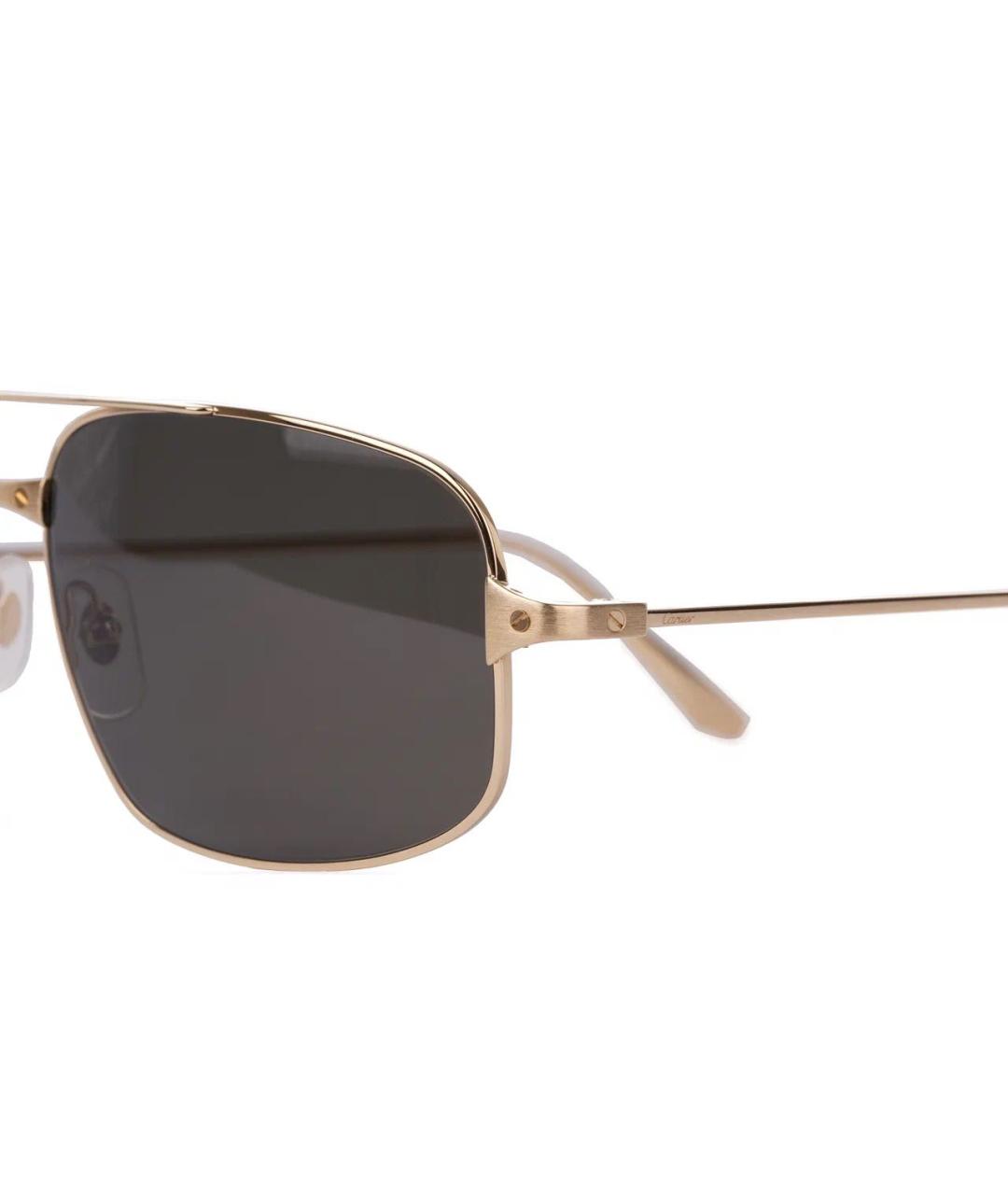 CARTIER Черные металлические солнцезащитные очки, фото 6