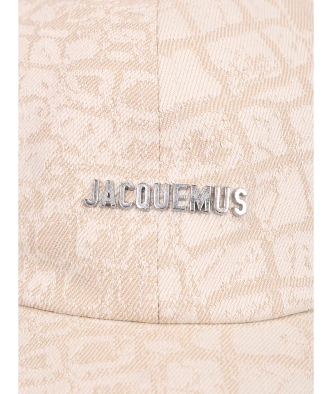 JACQUEMUS Бежевая хлопковая кепка, фото 3