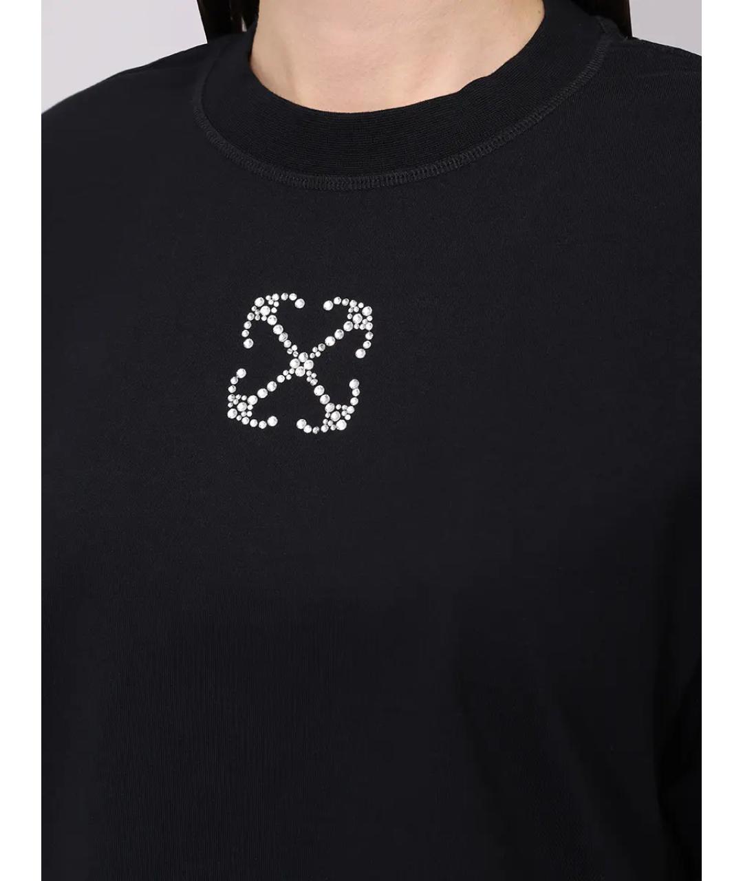 OFF-WHITE Черная хлопковая футболка, фото 5