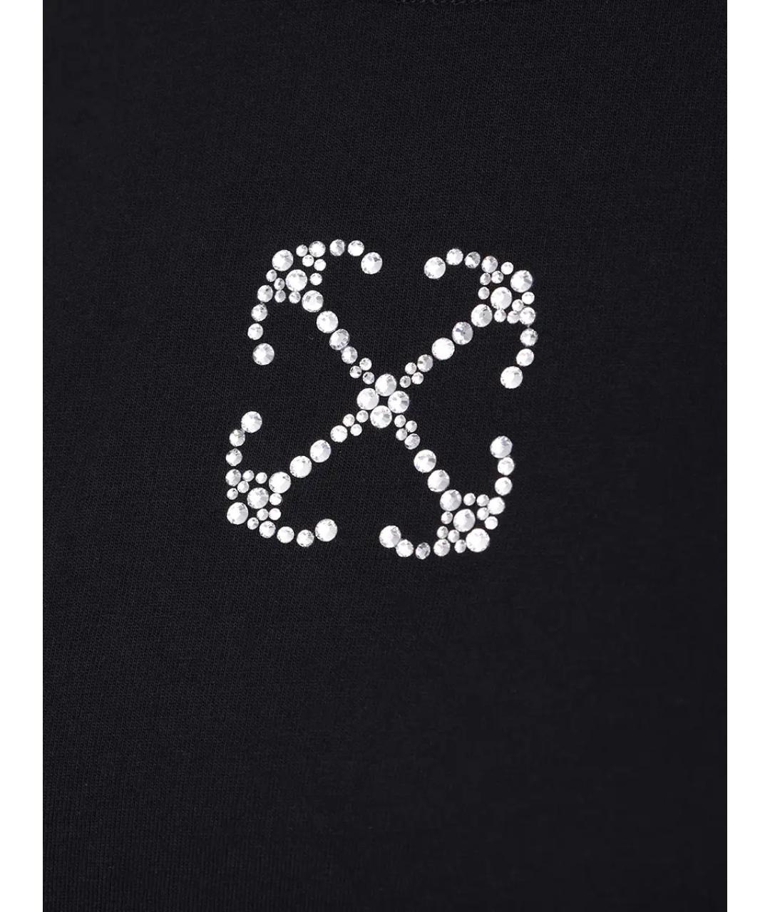 OFF-WHITE Черная хлопковая футболка, фото 6
