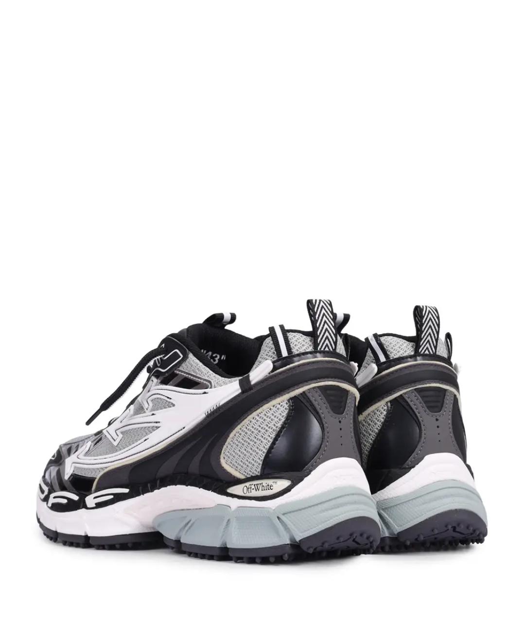 OFF-WHITE Черные текстильные низкие кроссовки / кеды, фото 4