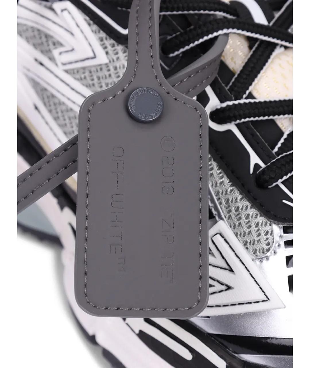 OFF-WHITE Черные текстильные низкие кроссовки / кеды, фото 5