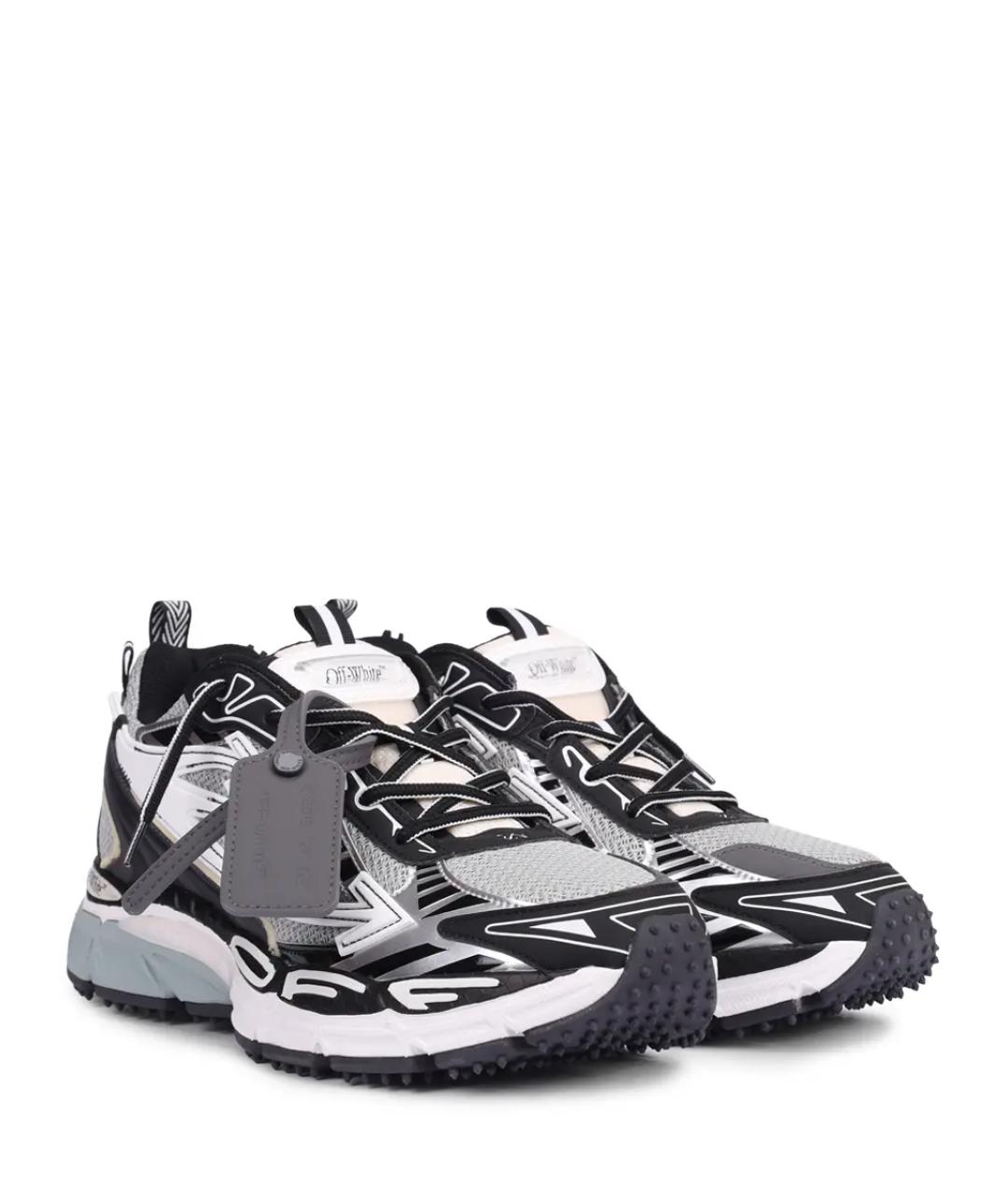 OFF-WHITE Черные текстильные низкие кроссовки / кеды, фото 2