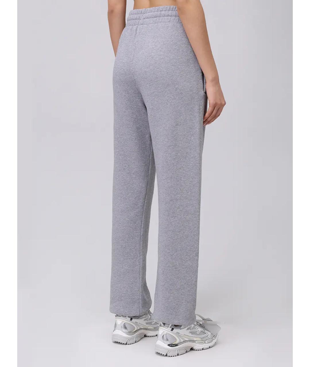 OFF-WHITE Серые хлопковые спортивные брюки и шорты, фото 3