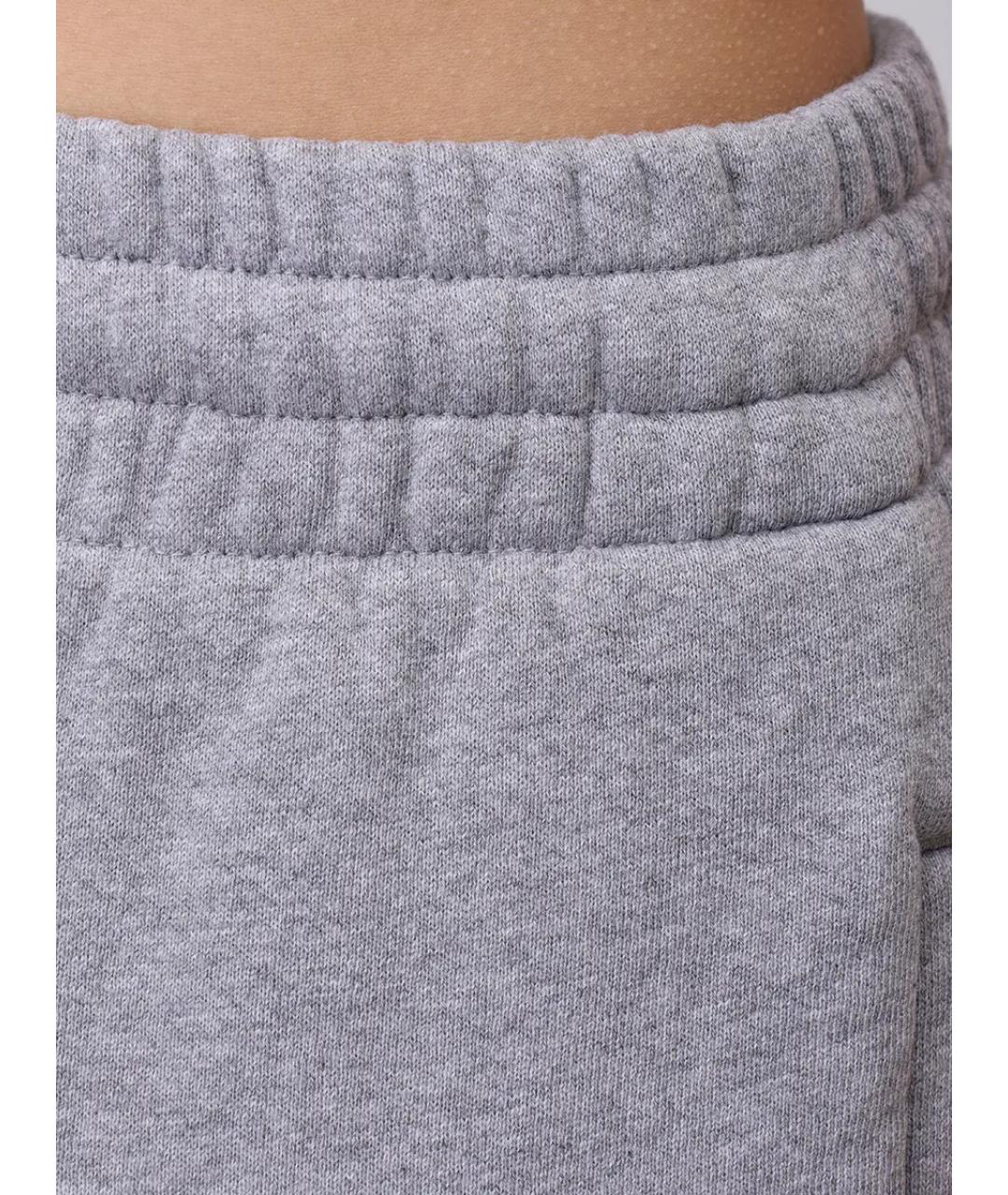 OFF-WHITE Серые хлопковые спортивные брюки и шорты, фото 6