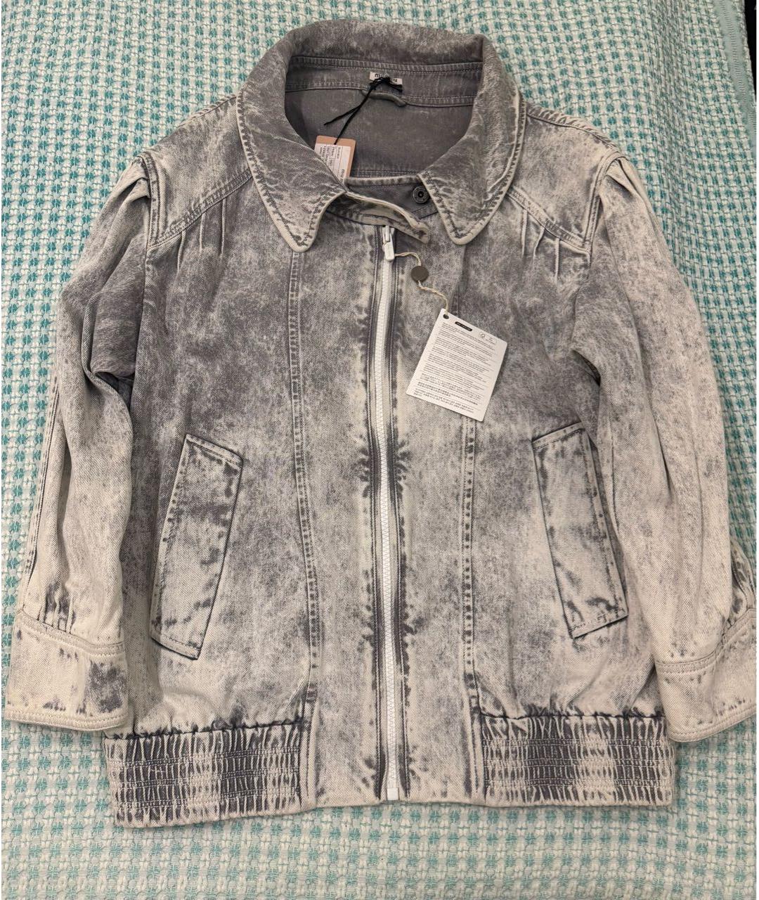 MIU MIU Серая хлопковая куртка, фото 9