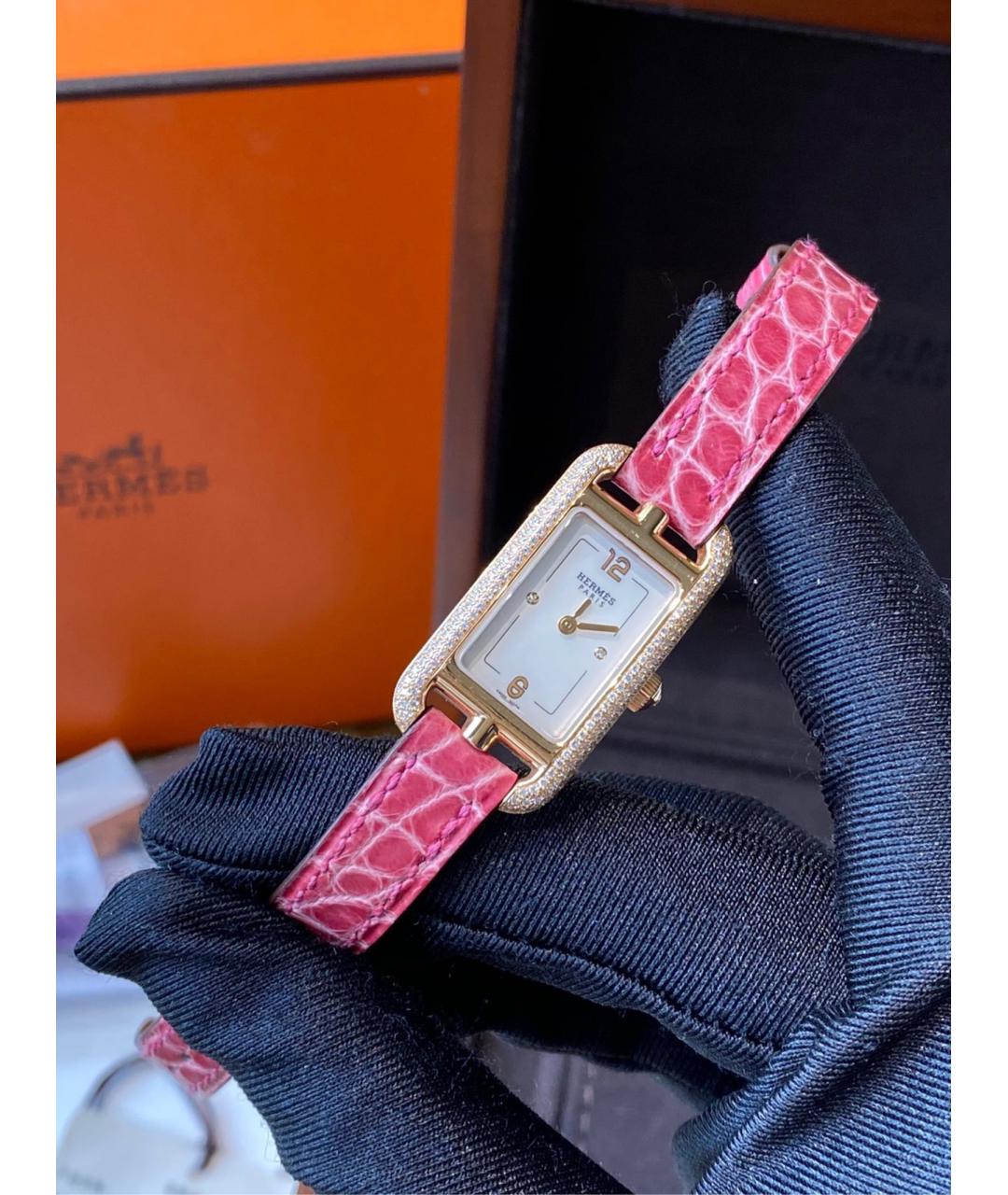 HERMES Золотые часы из розового золота, фото 6