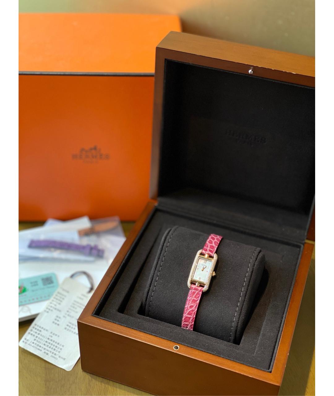 HERMES Золотые часы из розового золота, фото 3