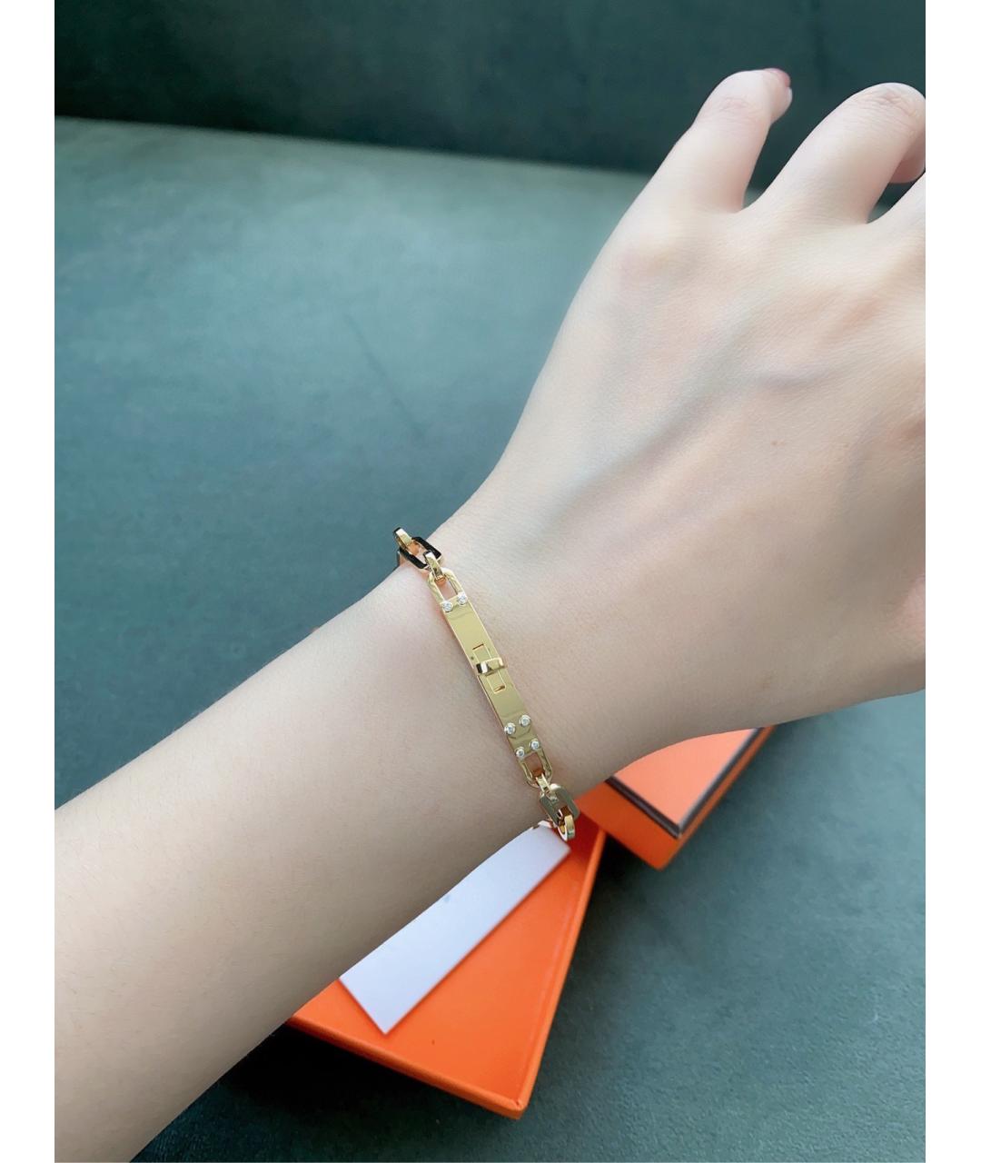 HERMES Золотой браслет из розового золота, фото 5