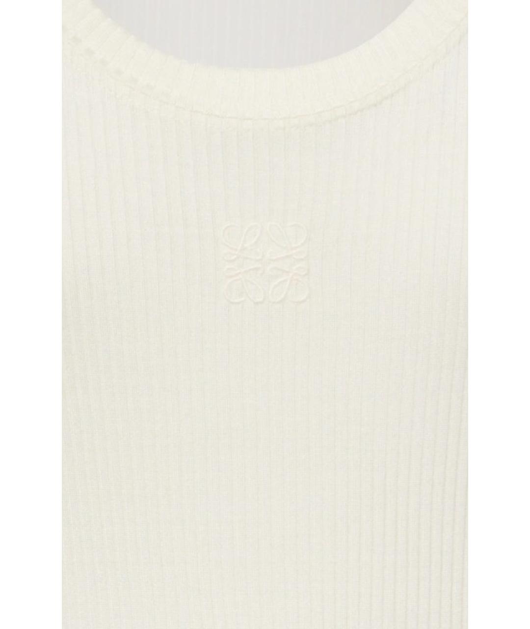 LOEWE Белая хлопковая майка, фото 3
