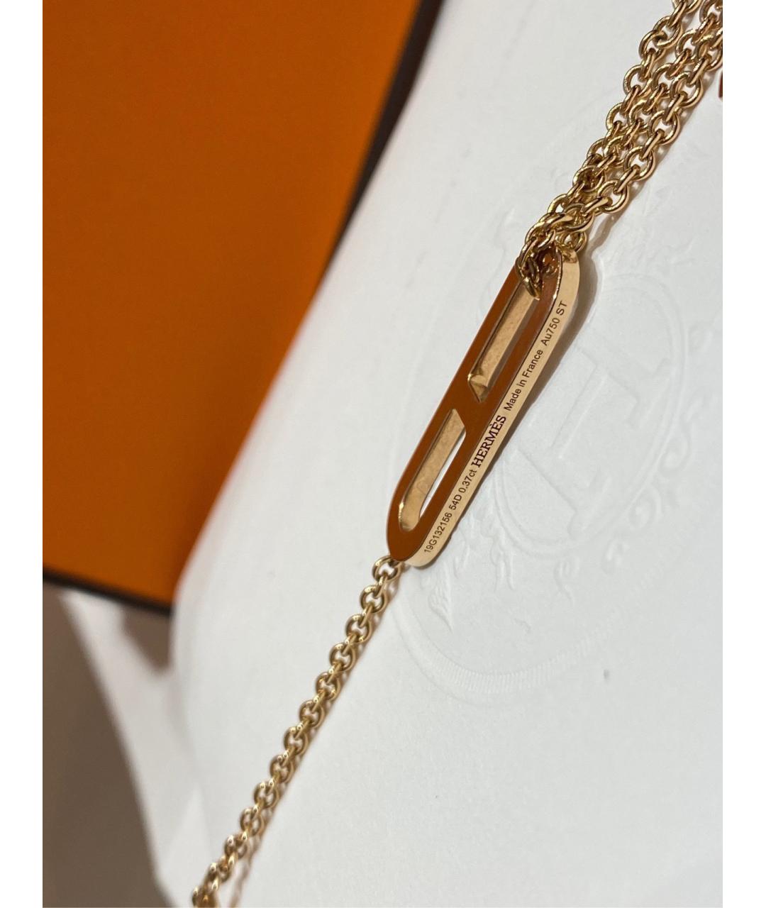 HERMES Золотое колье из розового золота, фото 4