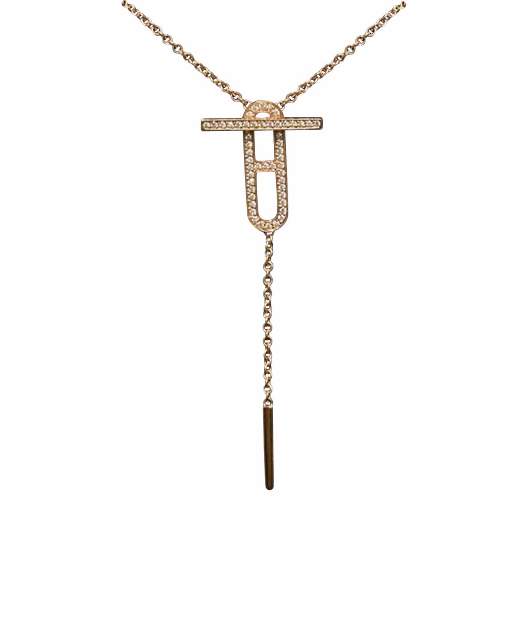 HERMES Золотое колье из розового золота, фото 1