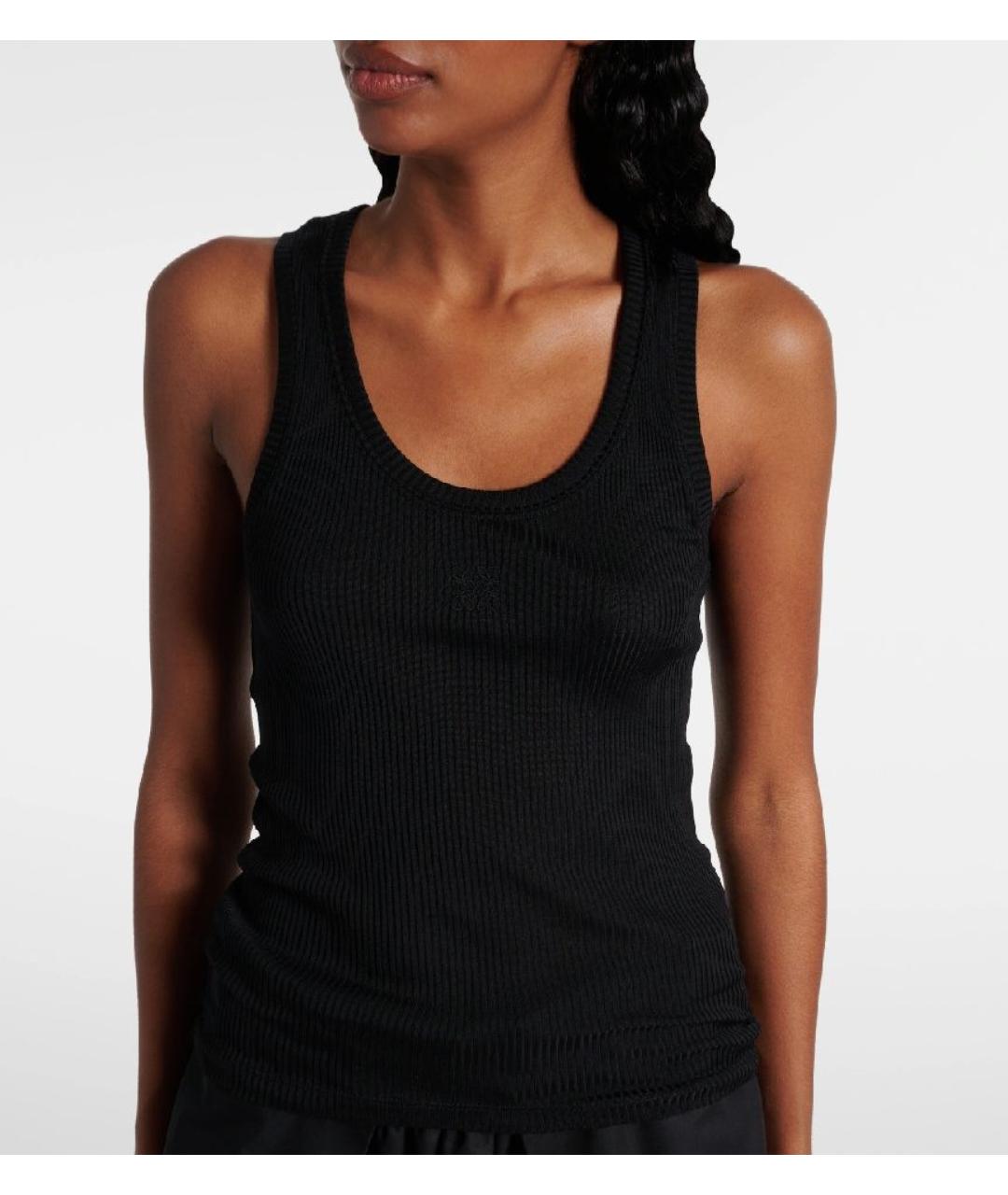 LOEWE Черная хлопковая майка, фото 5