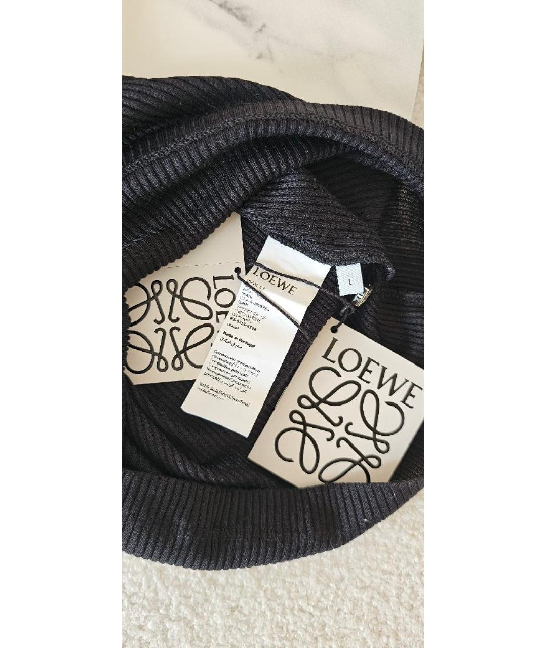 LOEWE Черная хлопковая майка, фото 7