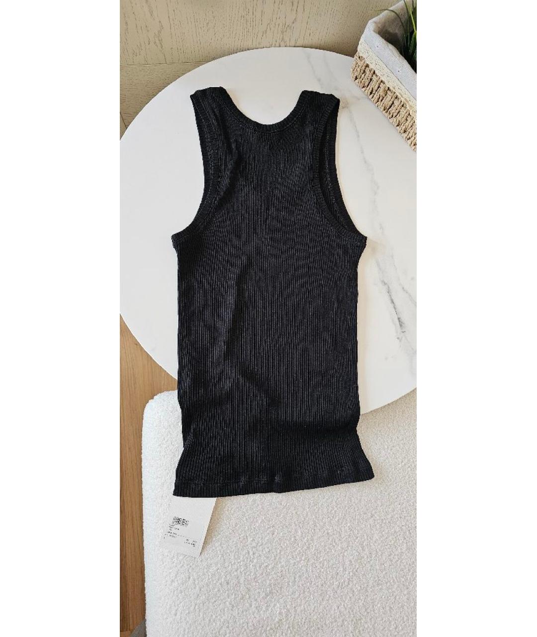 LOEWE Черная хлопковая майка, фото 9