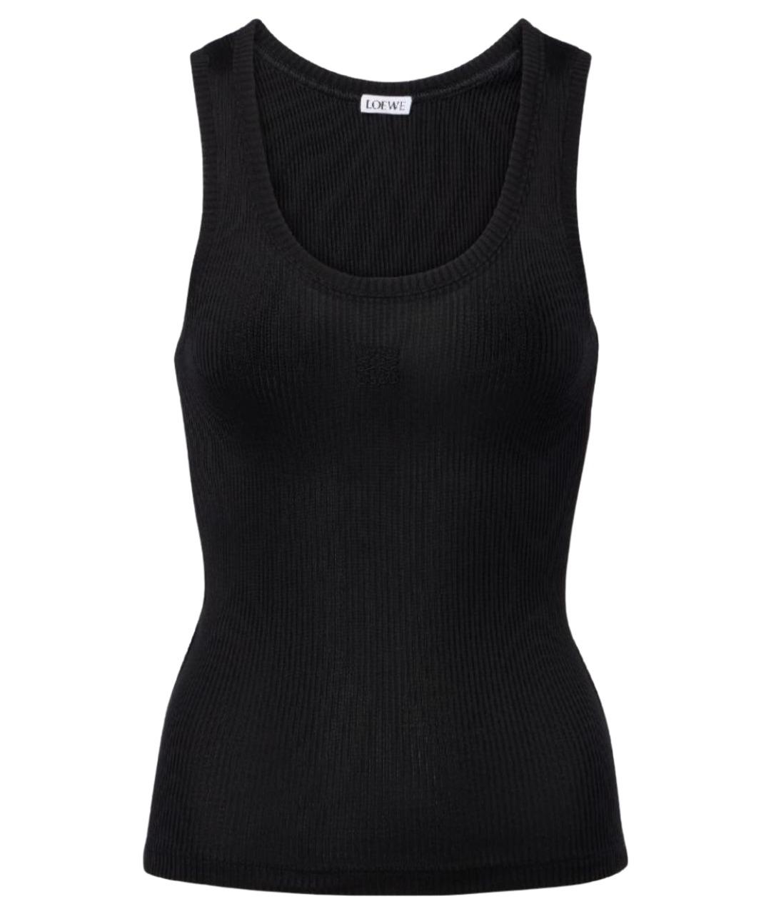 LOEWE Черная хлопковая майка, фото 1