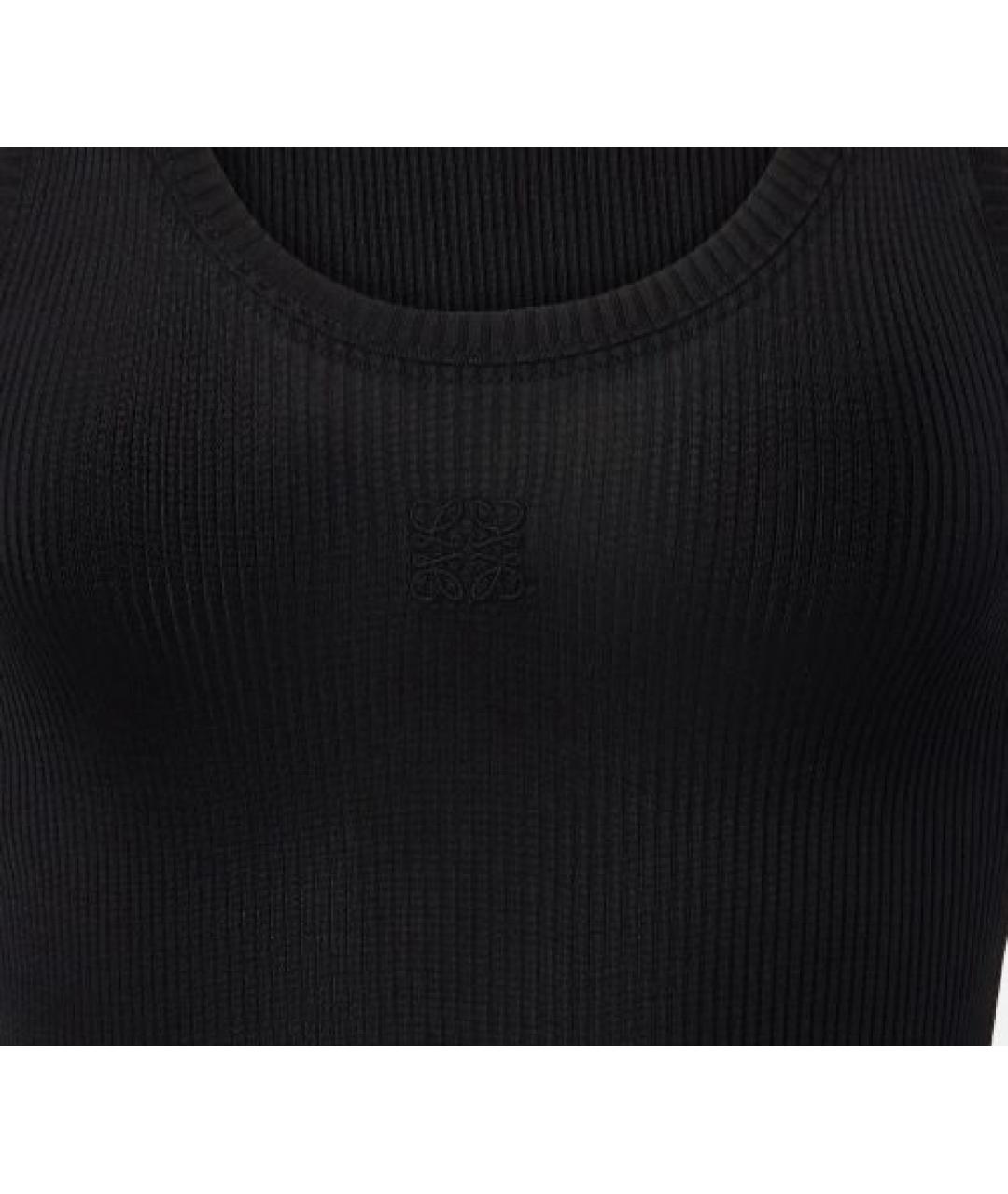 LOEWE Черная хлопковая майка, фото 4