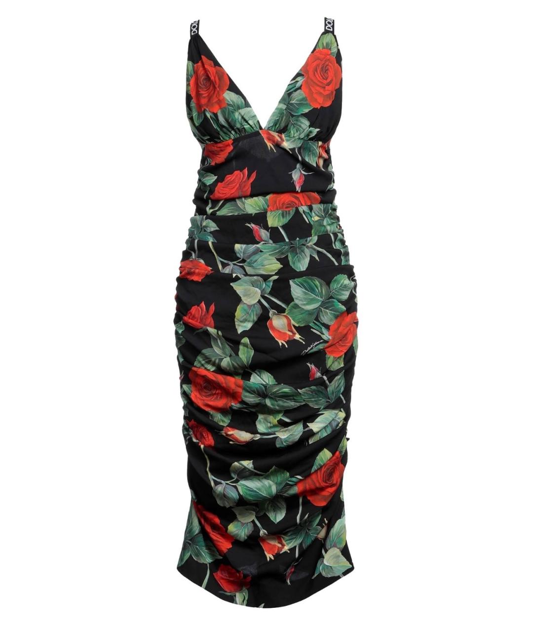 DOLCE&GABBANA Черное шелковое коктейльное платье, фото 6