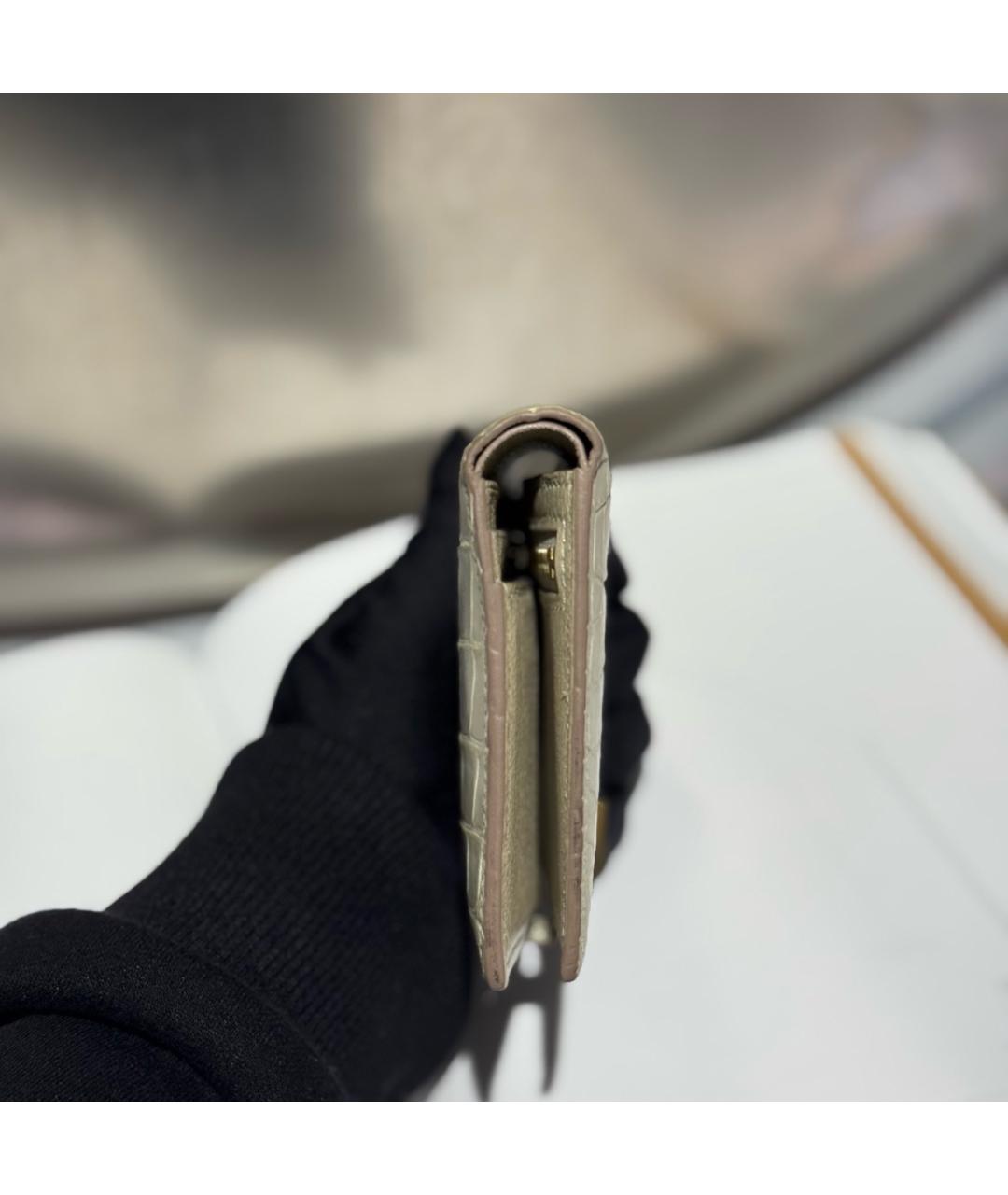 HERMES Белый кожаный кошелек, фото 8