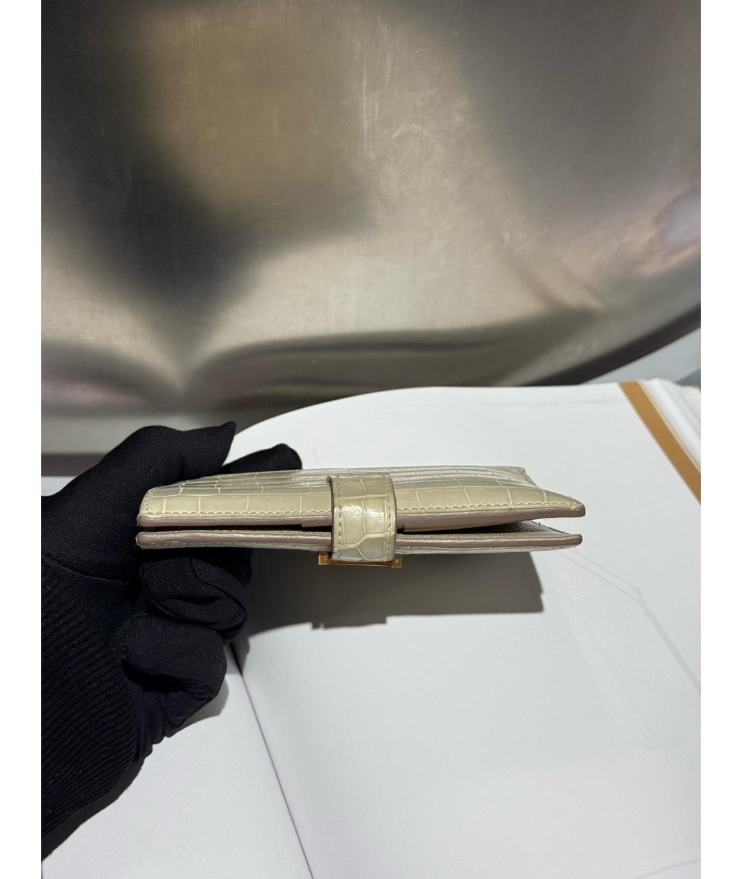 HERMES Белый кожаный кошелек, фото 7
