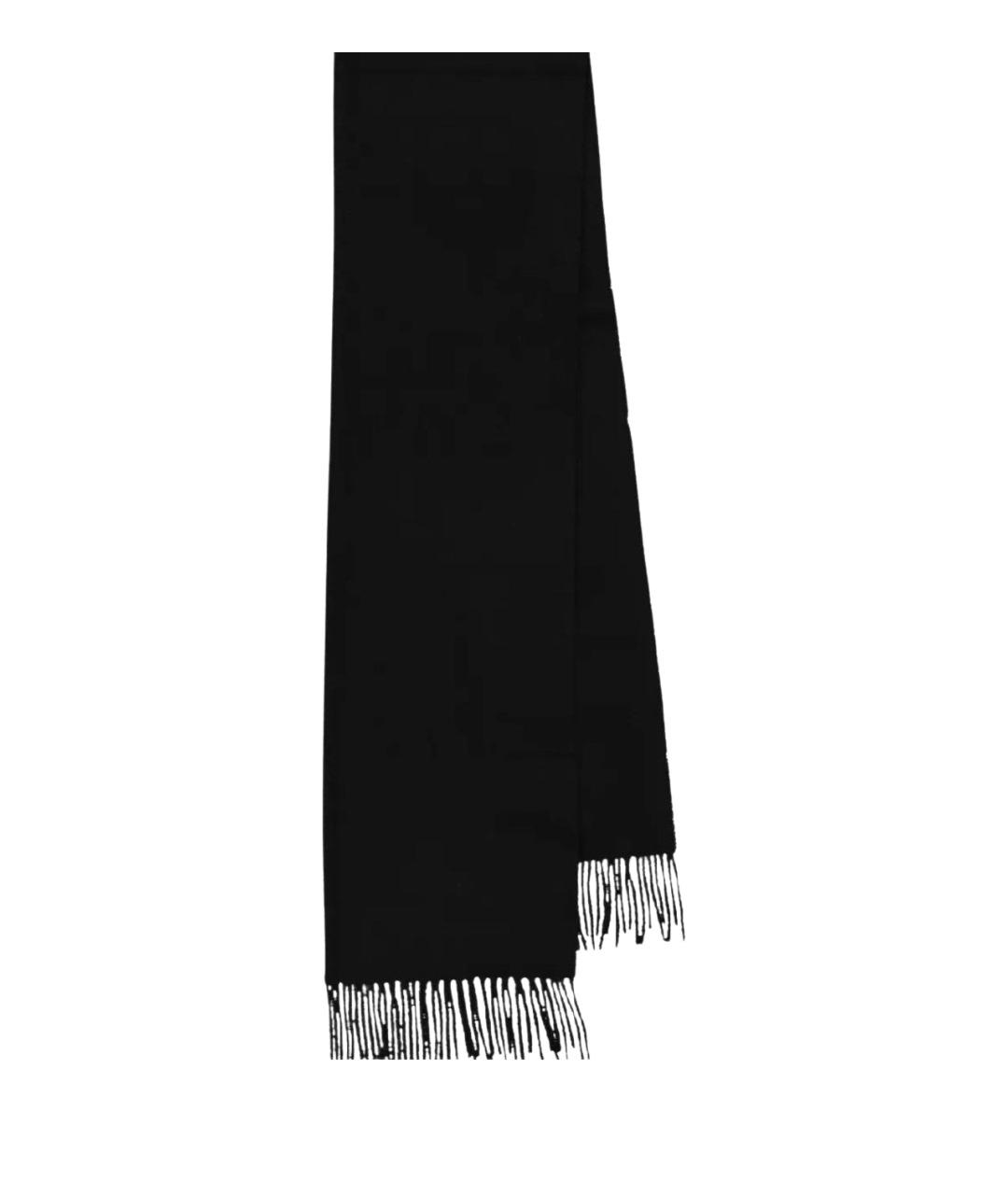 TOTEME Черный шерстяной шарф, фото 1