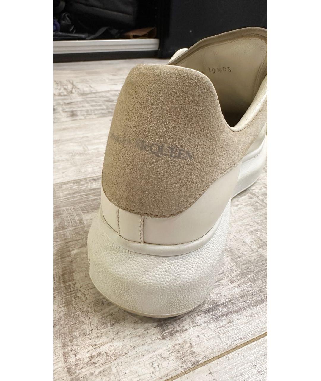 ALEXANDER MCQUEEN Белые кожаные кеды, фото 4