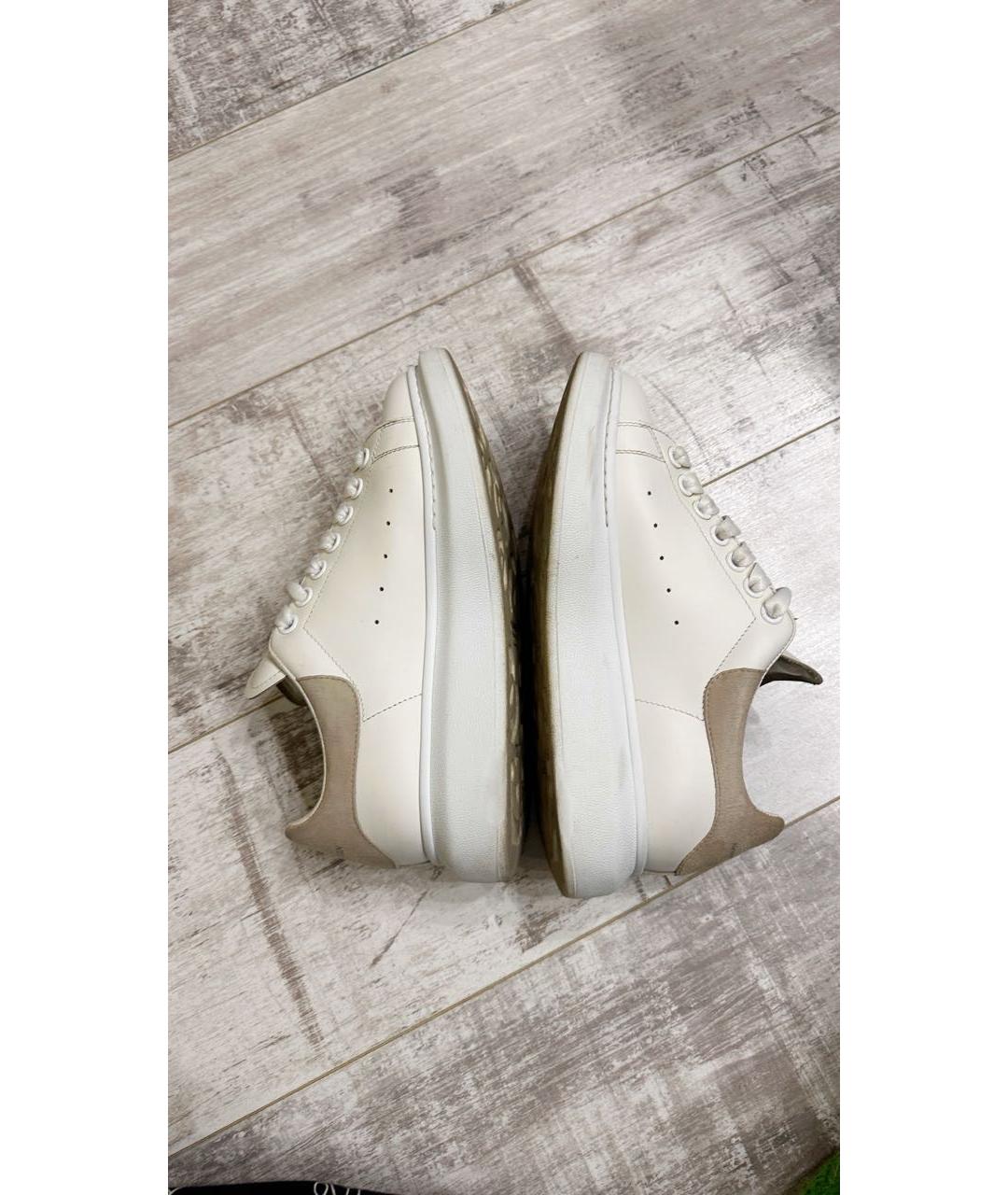ALEXANDER MCQUEEN Белые кожаные кеды, фото 5