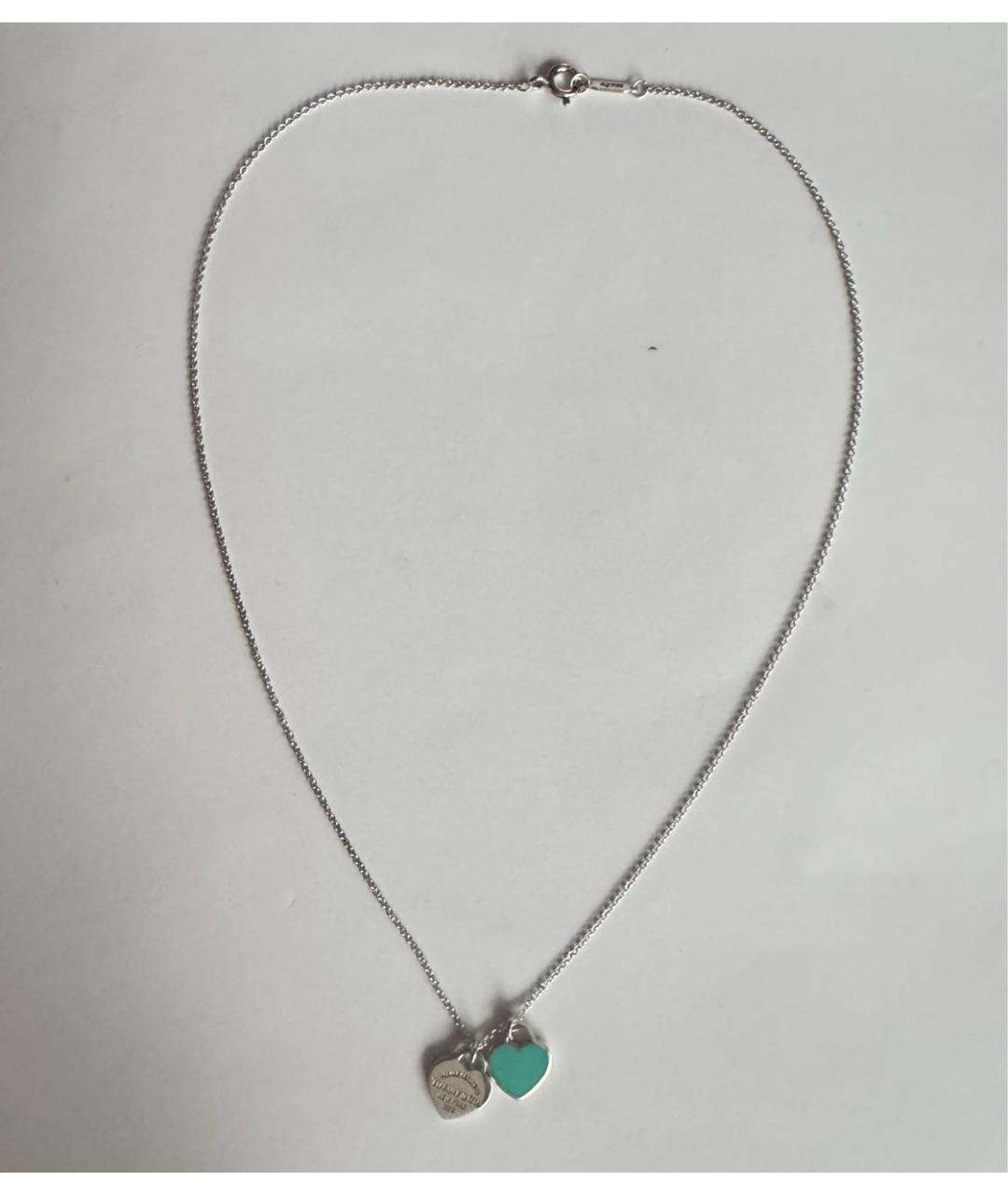 TIFFANY&CO Бирюзовая серебряная подвеска, фото 7