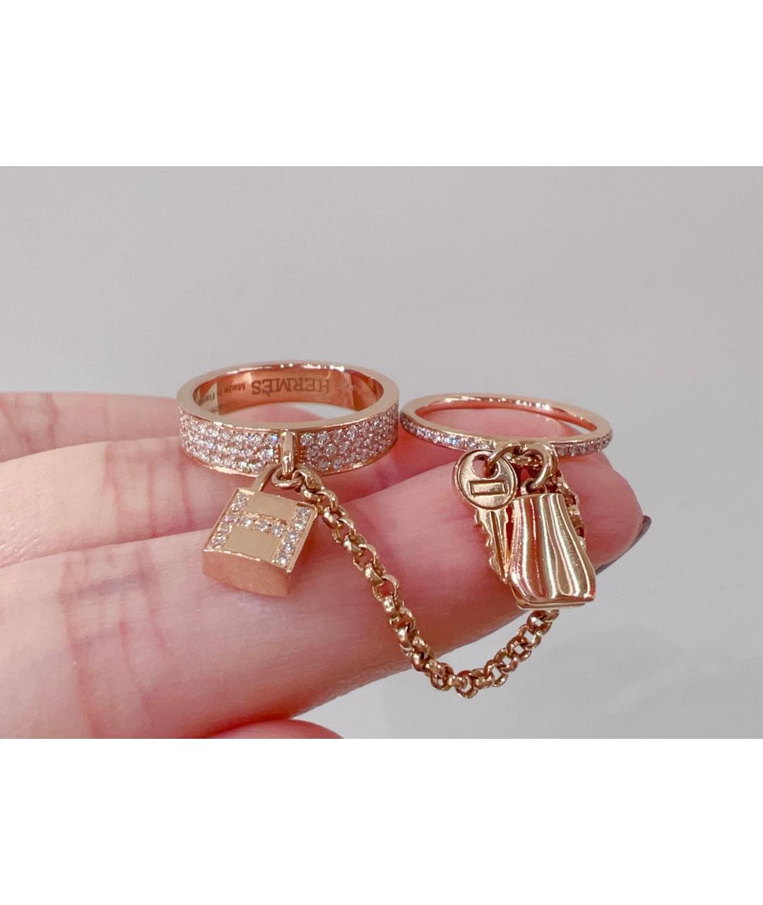 HERMES Золотое кольцо из розового золота, фото 2