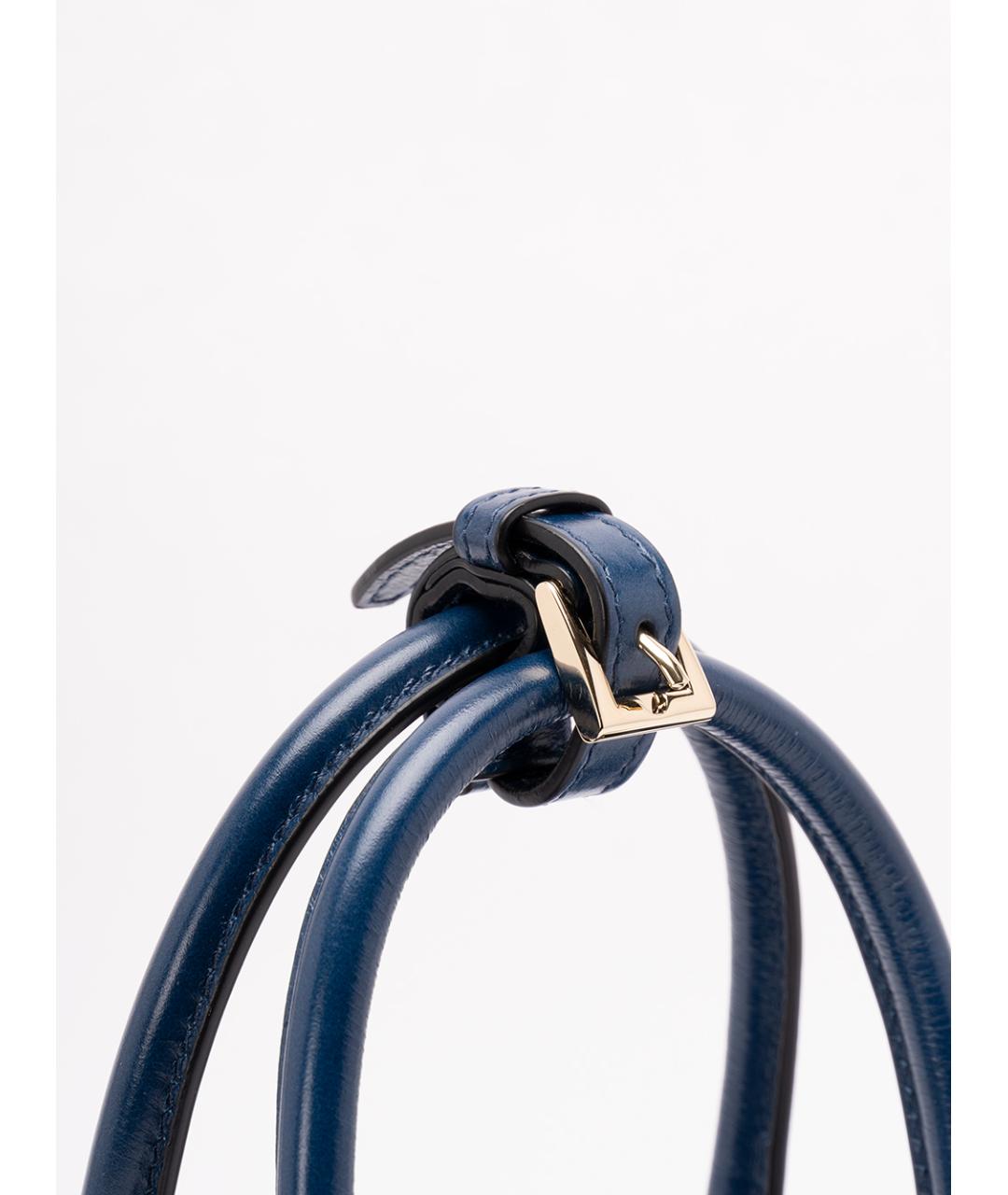 PRADA Синяя кожаная сумка тоут, фото 5