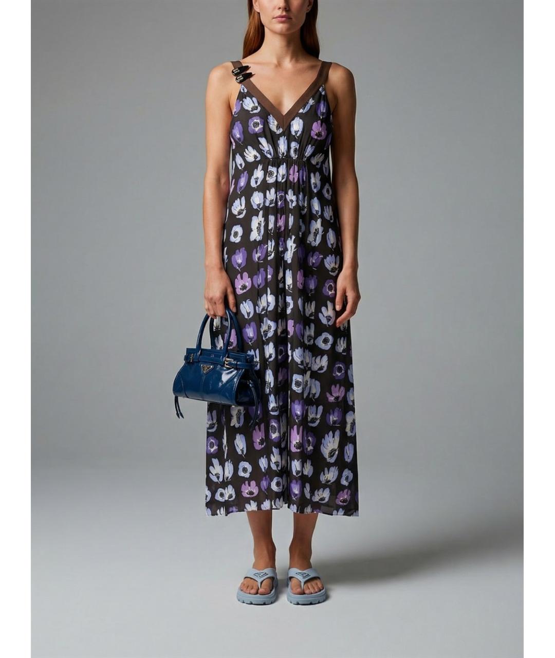 PRADA Синяя кожаная сумка тоут, фото 9