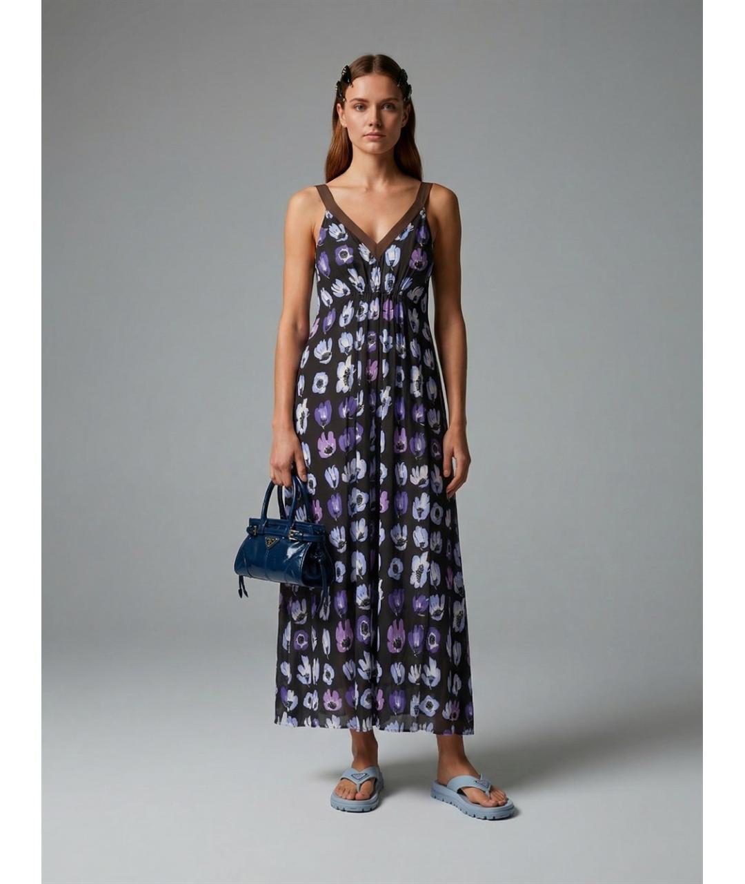 PRADA Синяя кожаная сумка тоут, фото 8