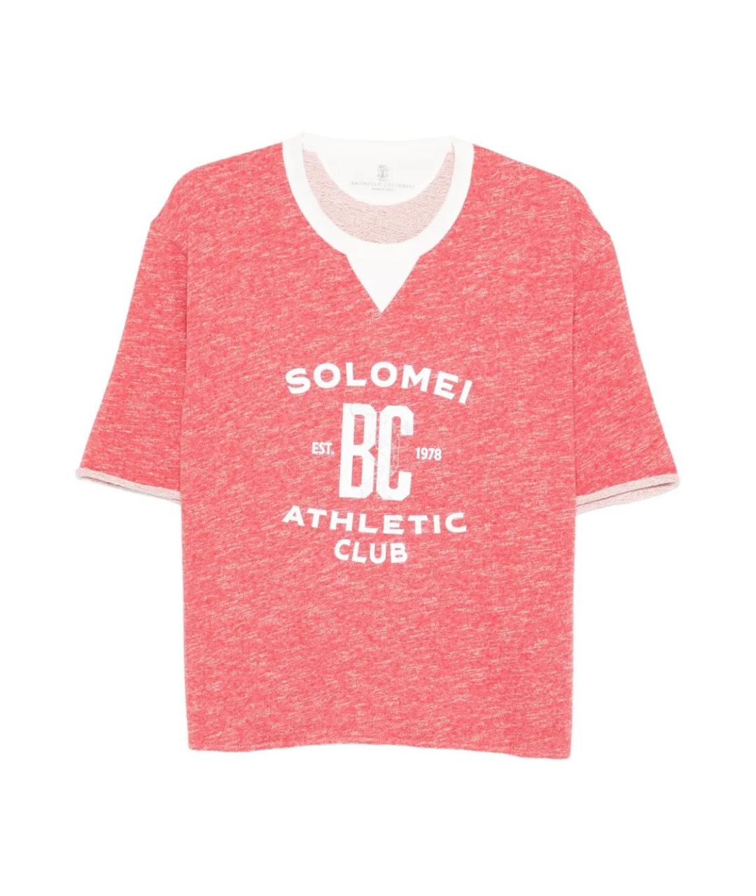 BRUNELLO CUCINELLI Розовая футболка, фото 1